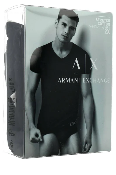 Tričko 2-balenie | Slim Fit Armani Exchange 	čierna	